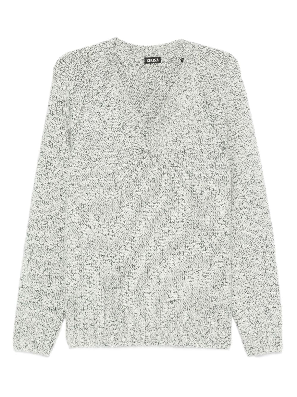 ZEGNA Men's V-Neck Cashmere Wool Jumper Size 48