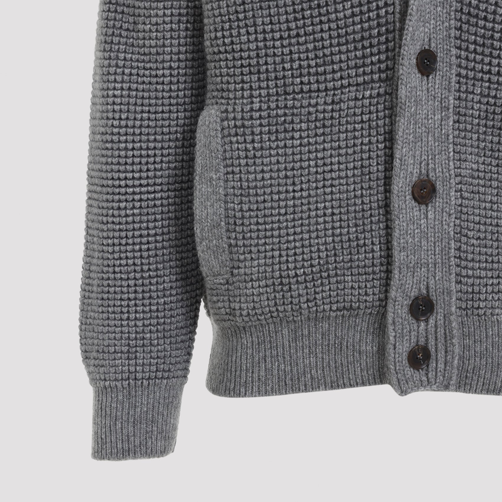 ZEGNA Cashmere Blend Cardigan with Scarf Collar