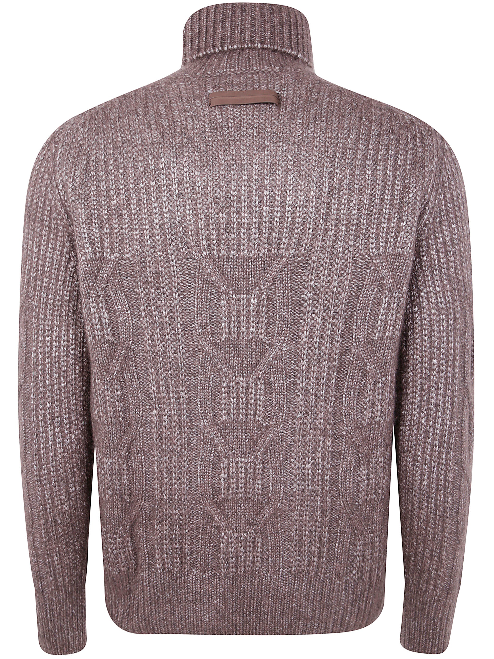 ZEGNA Ribbed Cashmere and Silk Turtleneck for Men