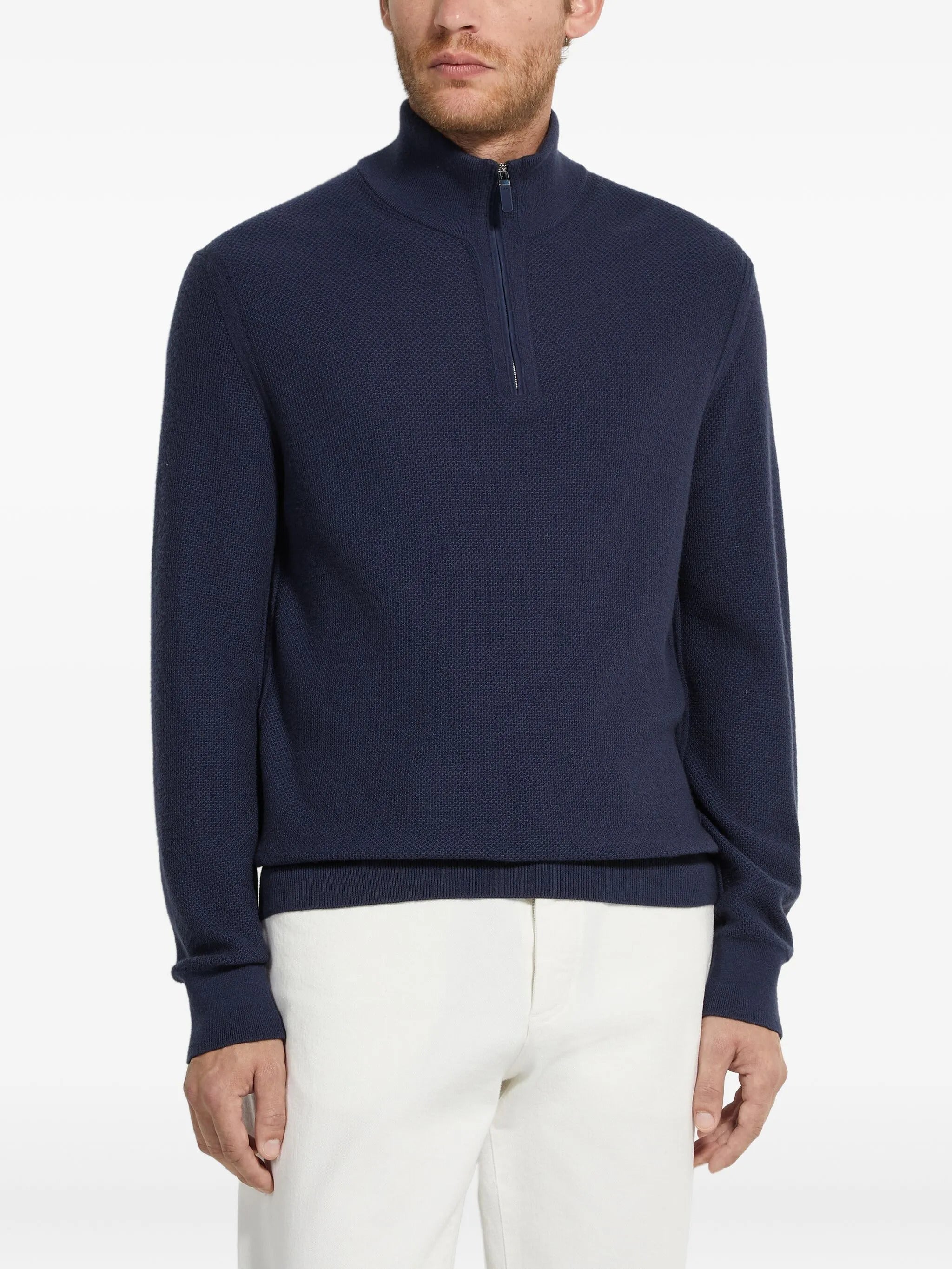 ZEGNA Cashmere High Neck Sweater - Size 50