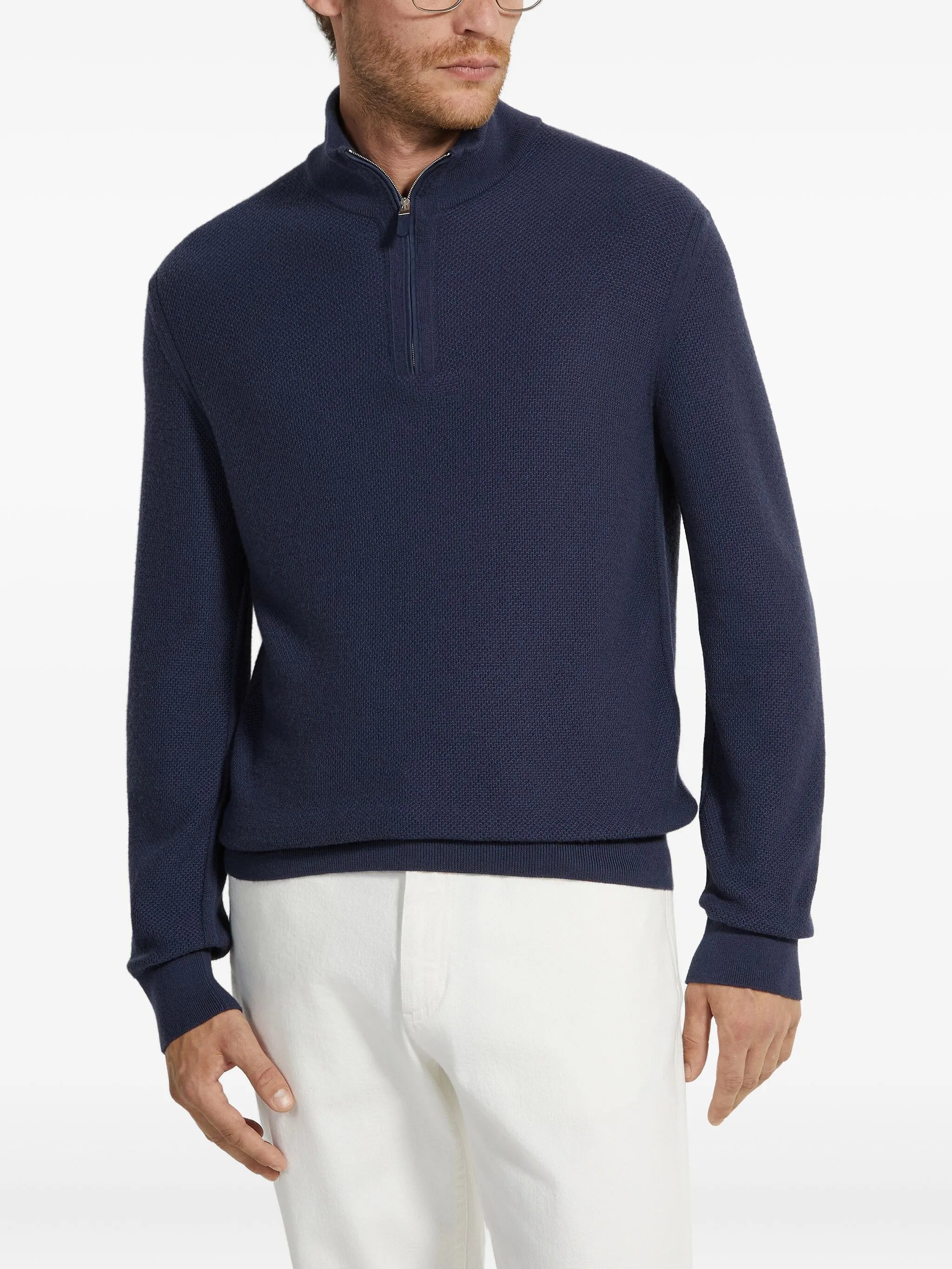 ZEGNA Cashmere High Neck Sweater - Size 50