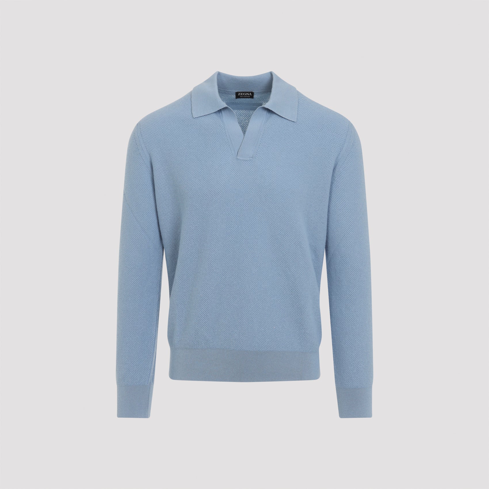ZEGNA Cashmere Polo - Light Blue