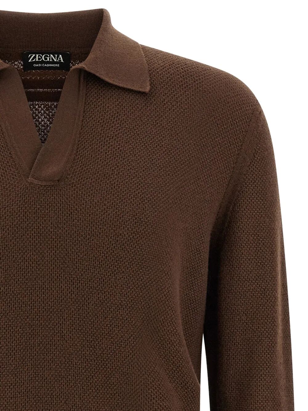 ZEGNA Cashmere Jacquard Polo for Men