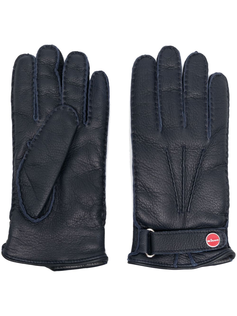 KITON Premium Leather Gloves for Men - Full-Finger Design