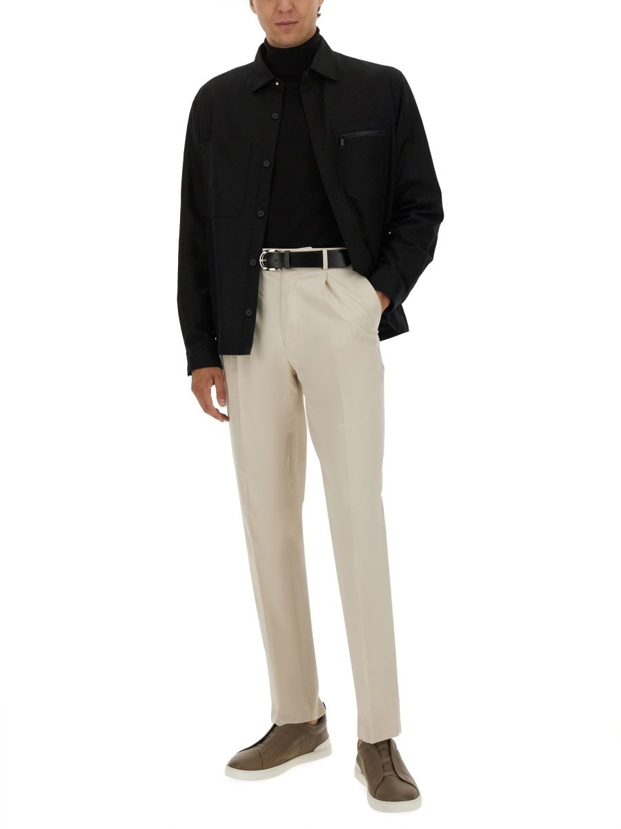 ZEGNA Men's 100% Wool Shirt - Size L