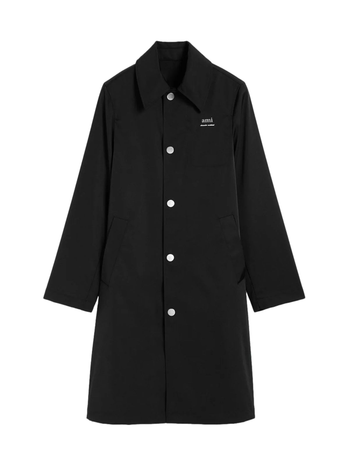 AMI PARIS Technical Twill Logo Raincoat for Men
