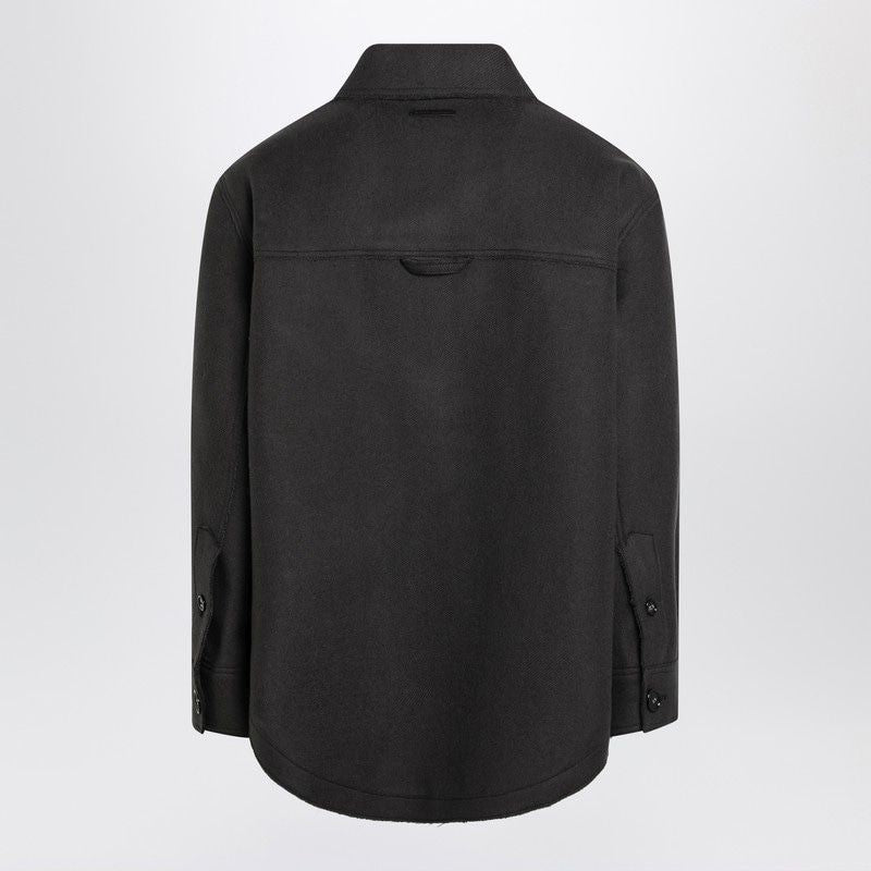 AMI PARIS Wool Shirt with Pockets for Men - FW25 Collection