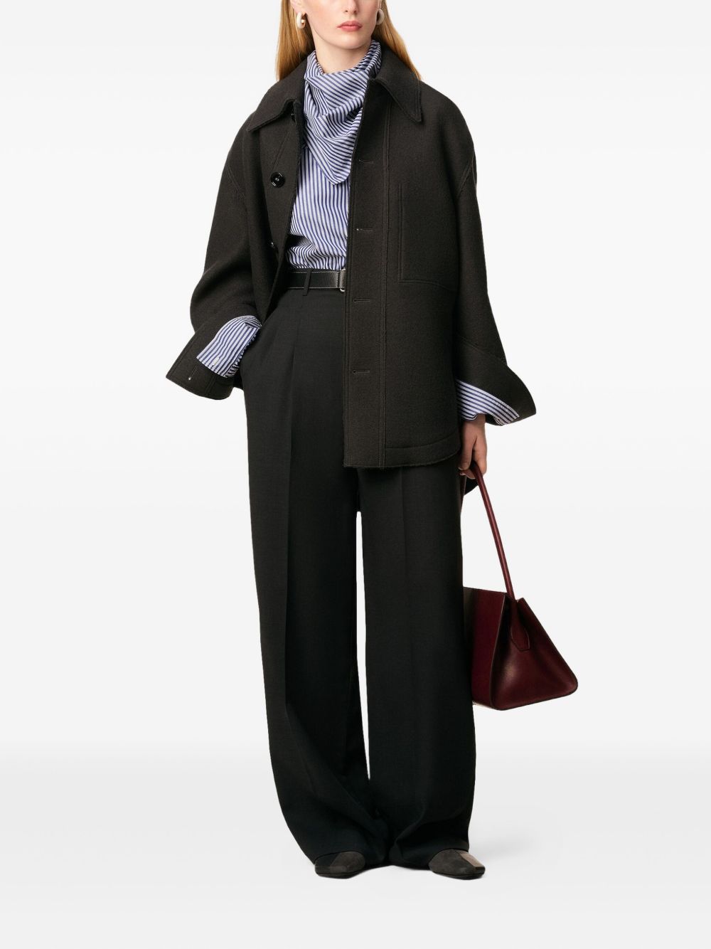 AMI PARIS Wool Shirt with Pockets for Women - FW25