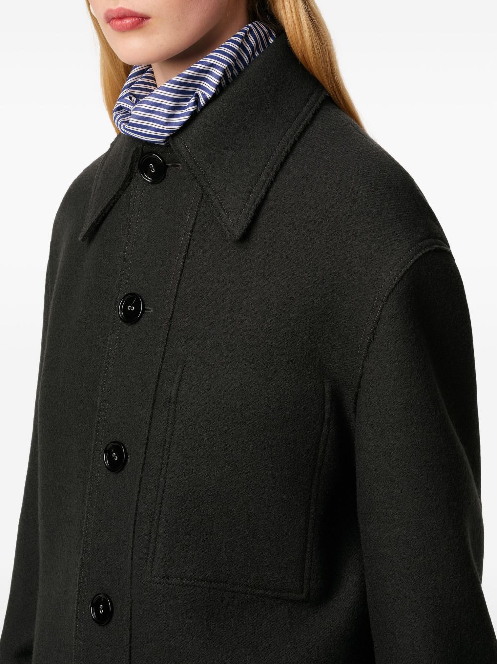 AMI PARIS Classic Wool Jacket with Button Fastening for Men