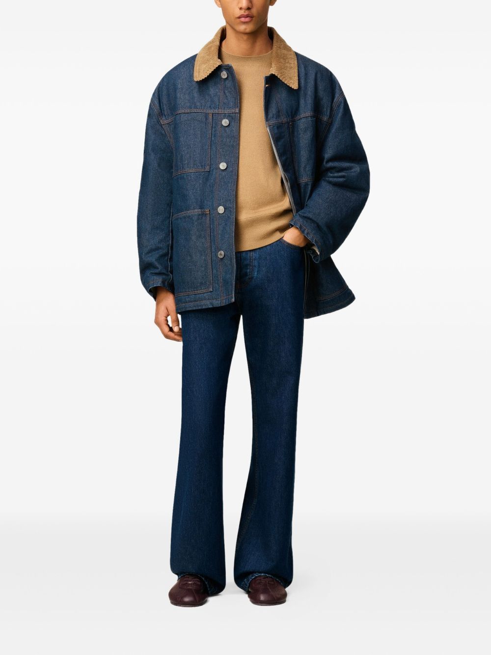 AMI PARIS Worker Denim Jacket for Men - FW25 Collection
