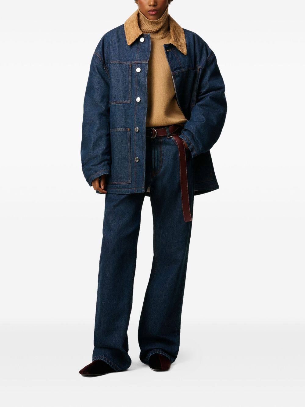 AMI PARIS Worker Denim Jacket for Men - FW25 Collection
