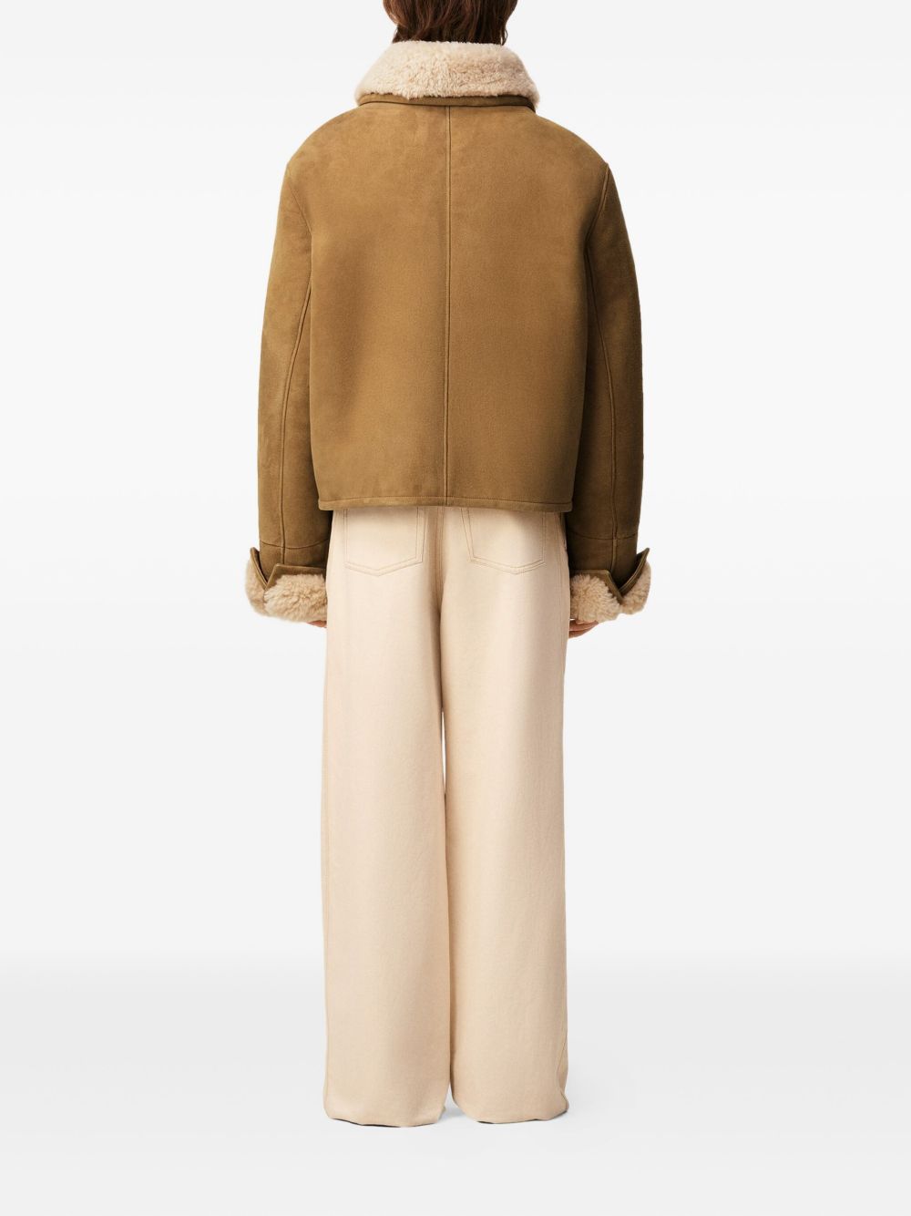 AMI PARIS Mini Cropped Shearling Jacket