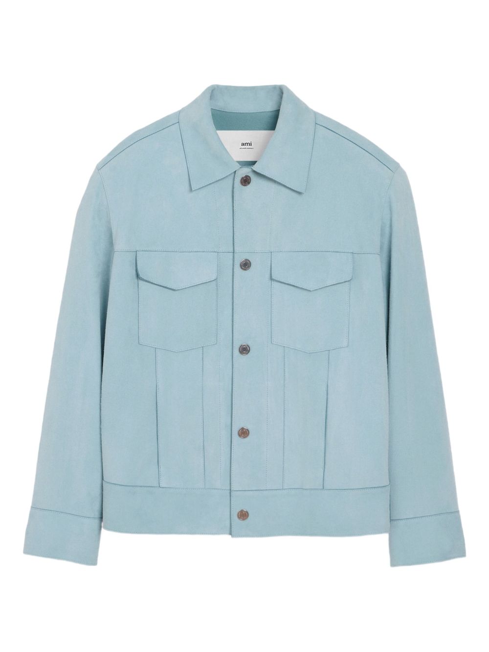 AMI PARIS Clear Blue Press-Stud Fastening Jacket