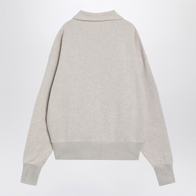 PRADA Natural-Coloured Cotton Zip Polo for Men