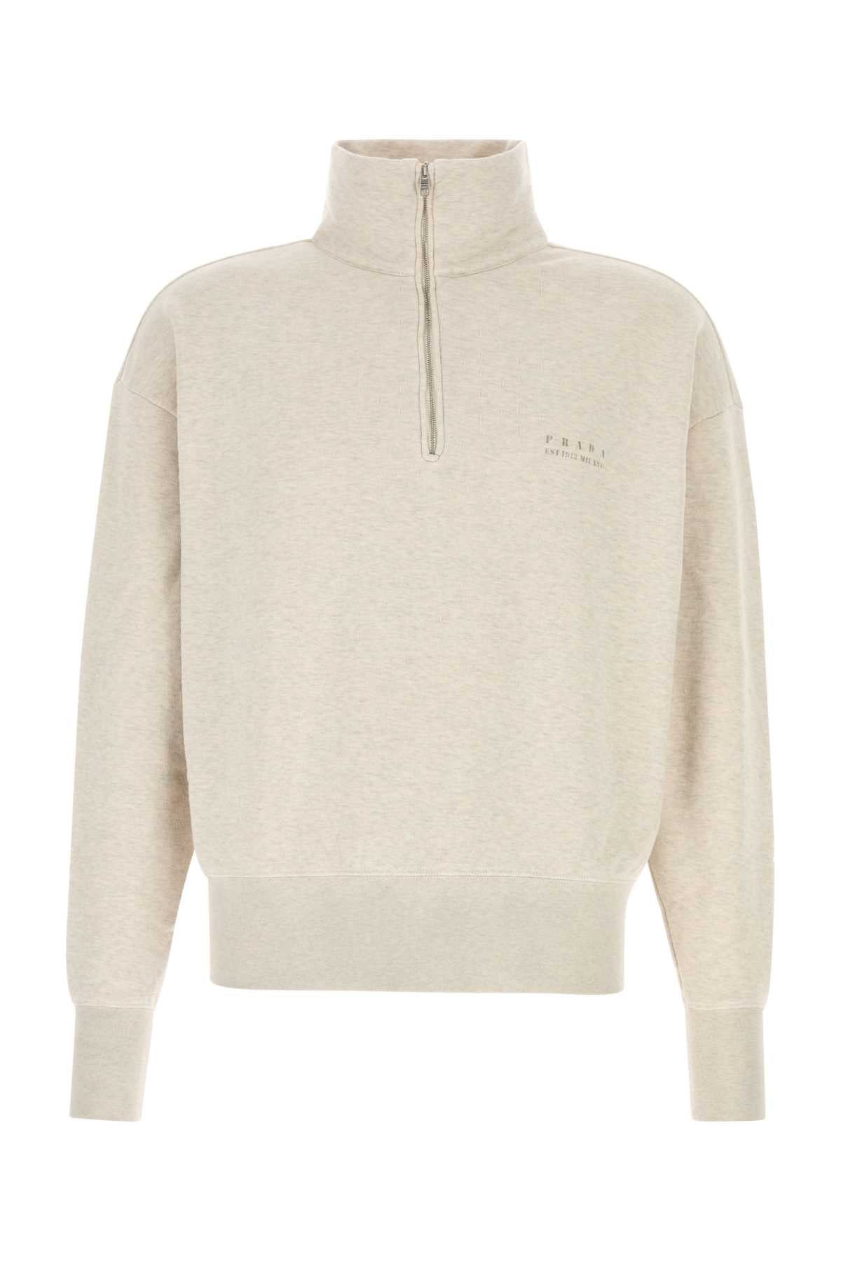 PRADA Cotton Melange Sweatshirt for Men - FW25 Collection