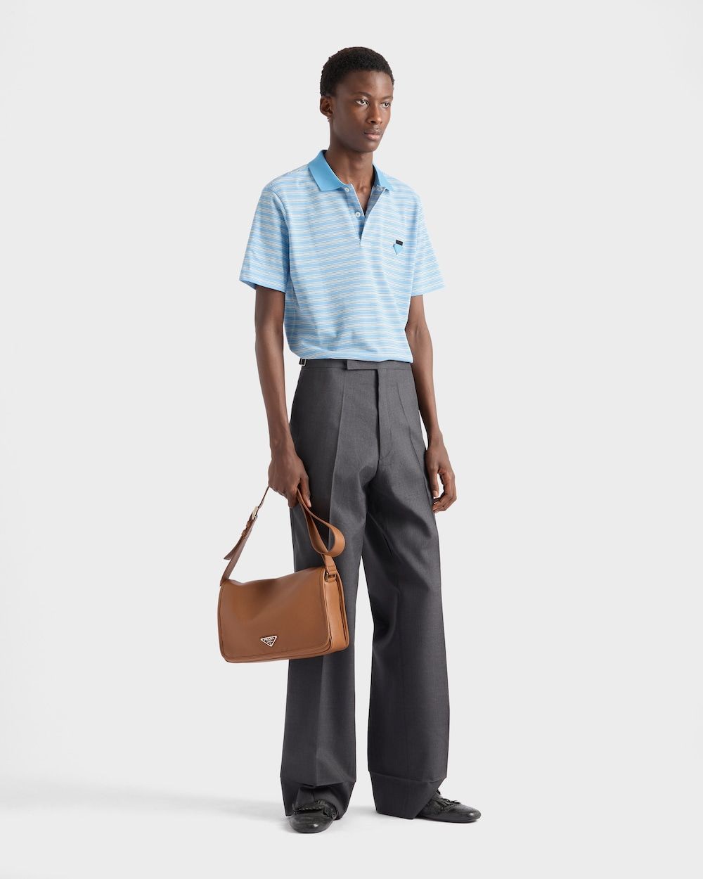 PRADA Men's Mini Polo Shirt for FW25