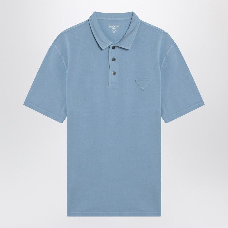 PRADA Button-Up Short Sleeve Polo Shirt for Men