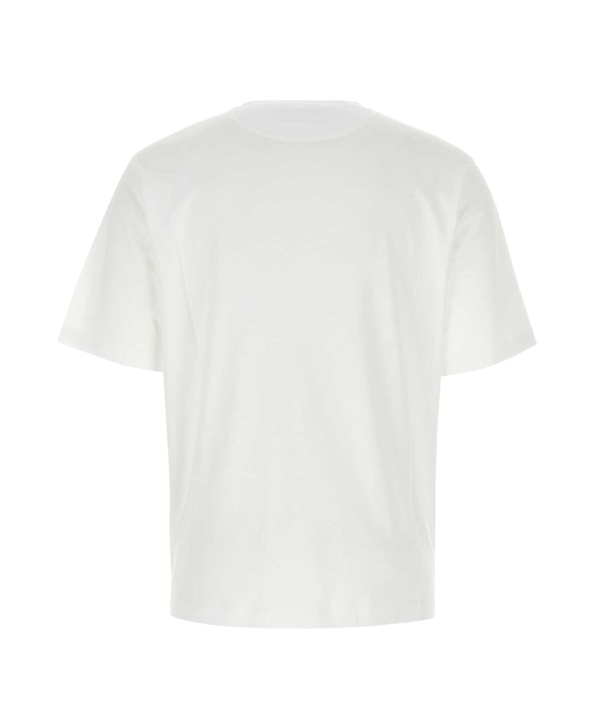 PRADA Oversized Cotton Crewneck T-Shirt with Triangle Logo