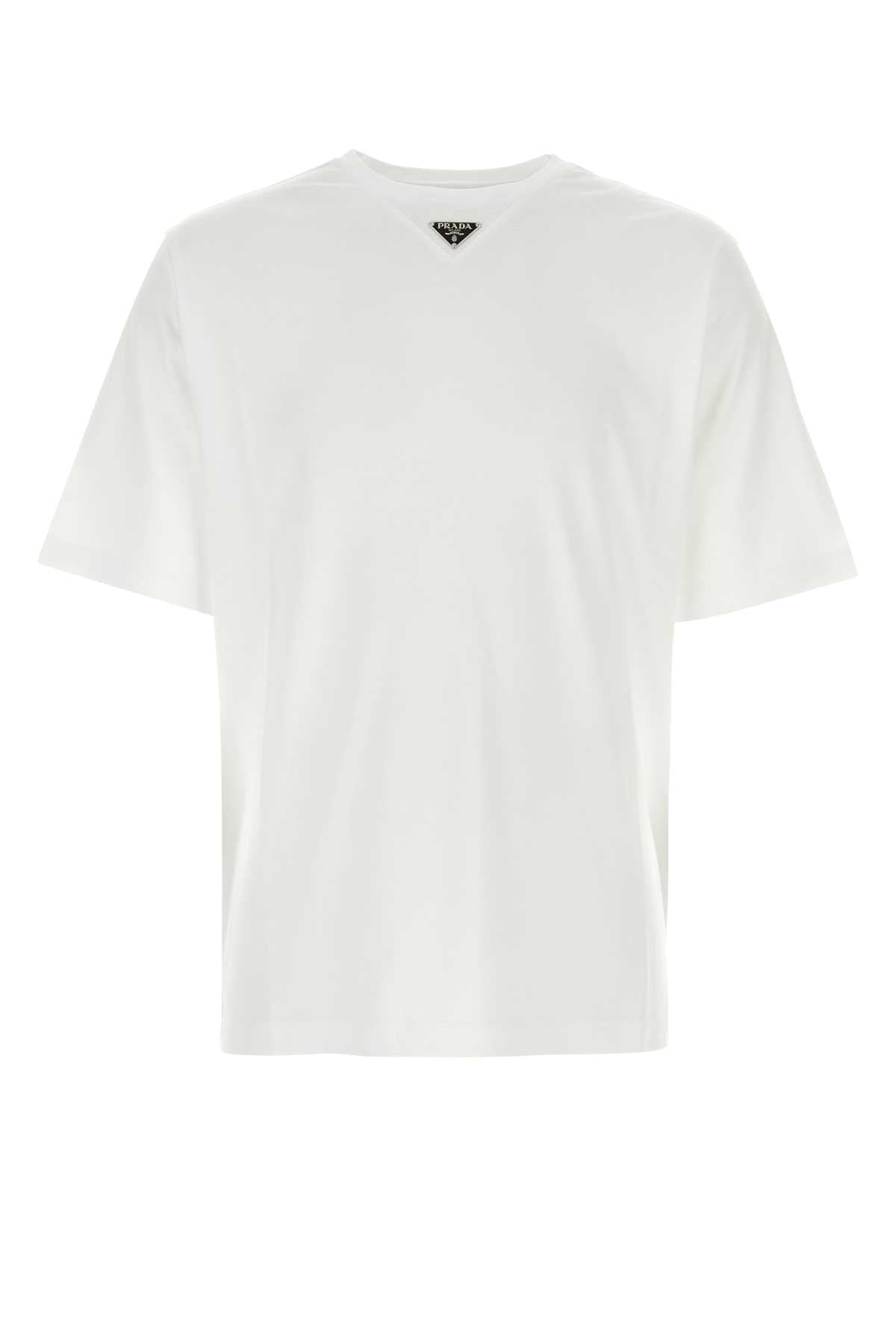 PRADA Essential Cotton T-Shirt with Iconic Logo