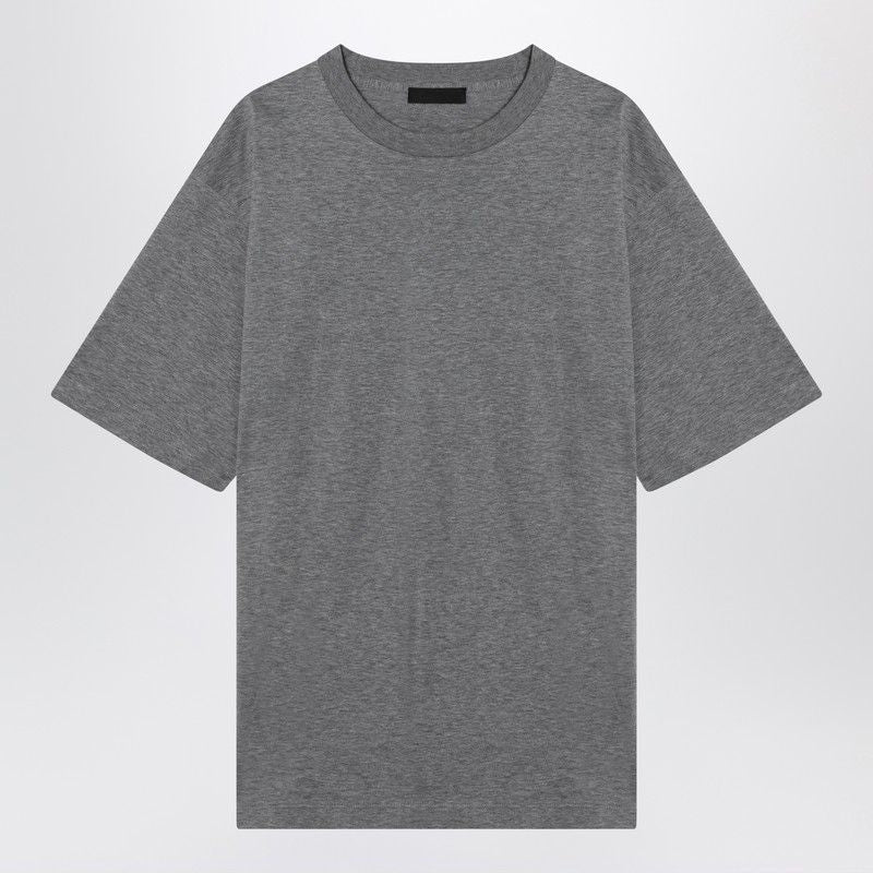 PRADA Cotton T-Shirt with Boxy Fit and Tailored Details