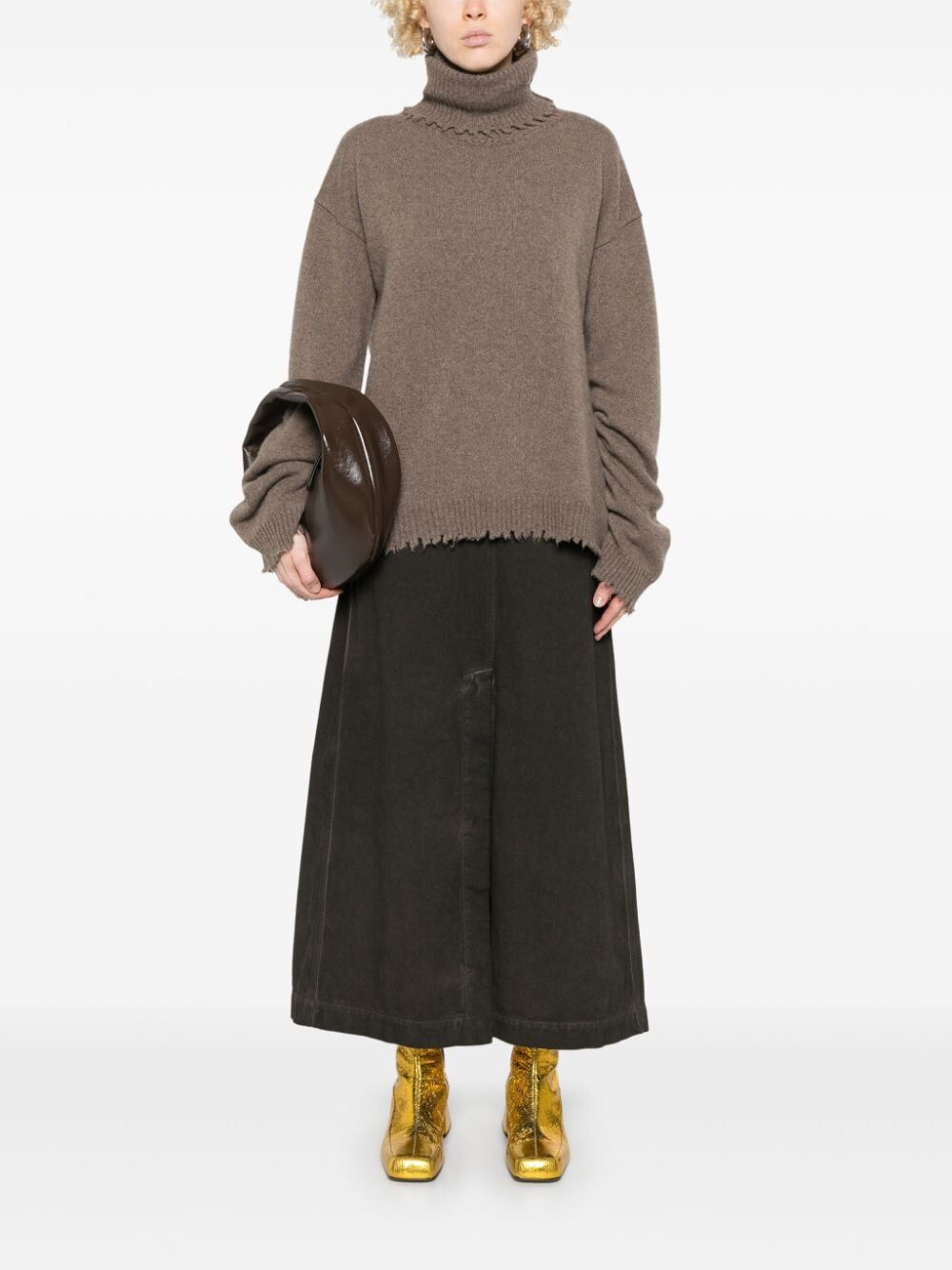 UMA WANG High Neck Cashmere Top