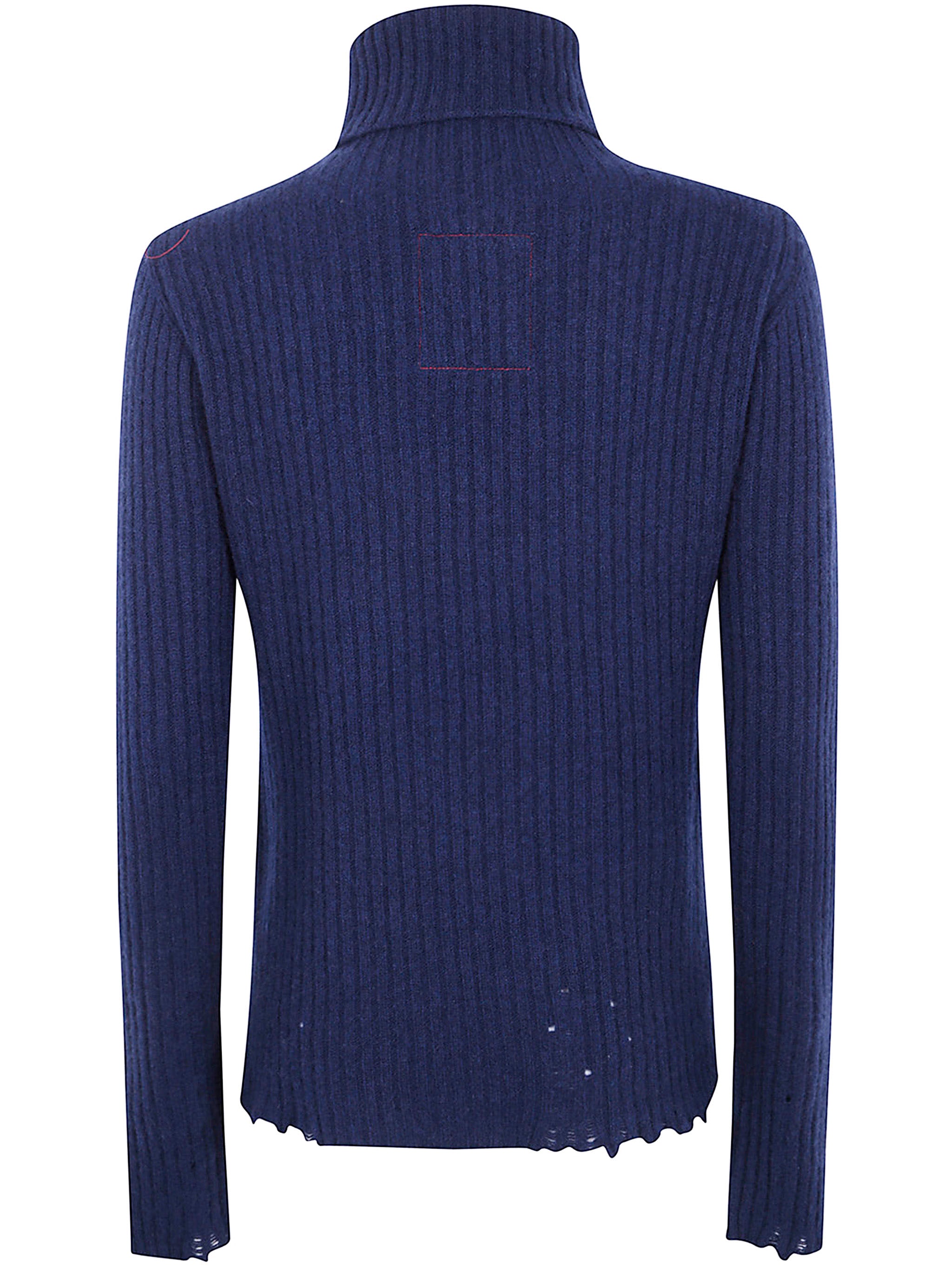 UMA WANG High Neck Rib Top Mini Sweater