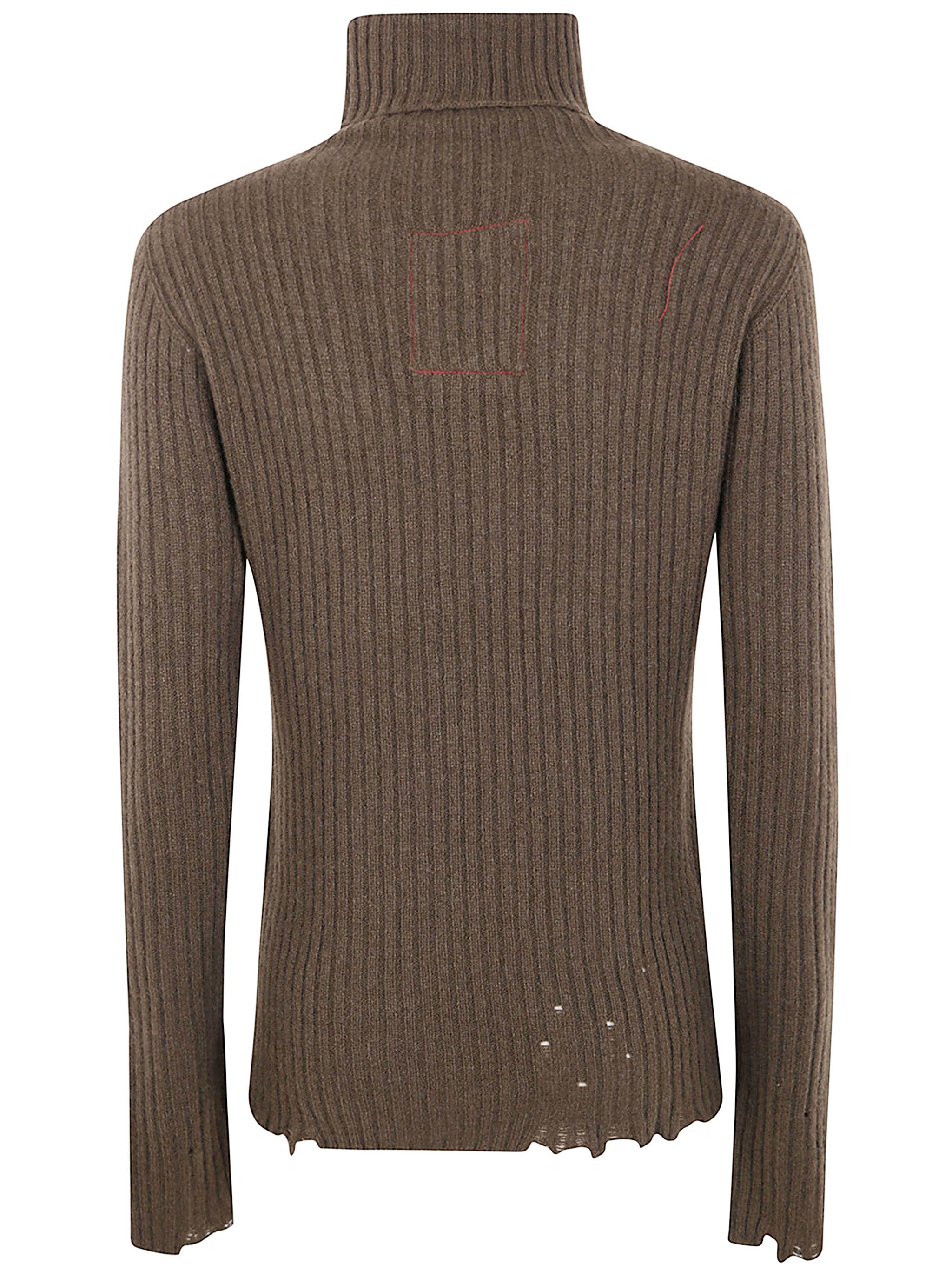 UMA WANG High Neck Rib Top Sweater