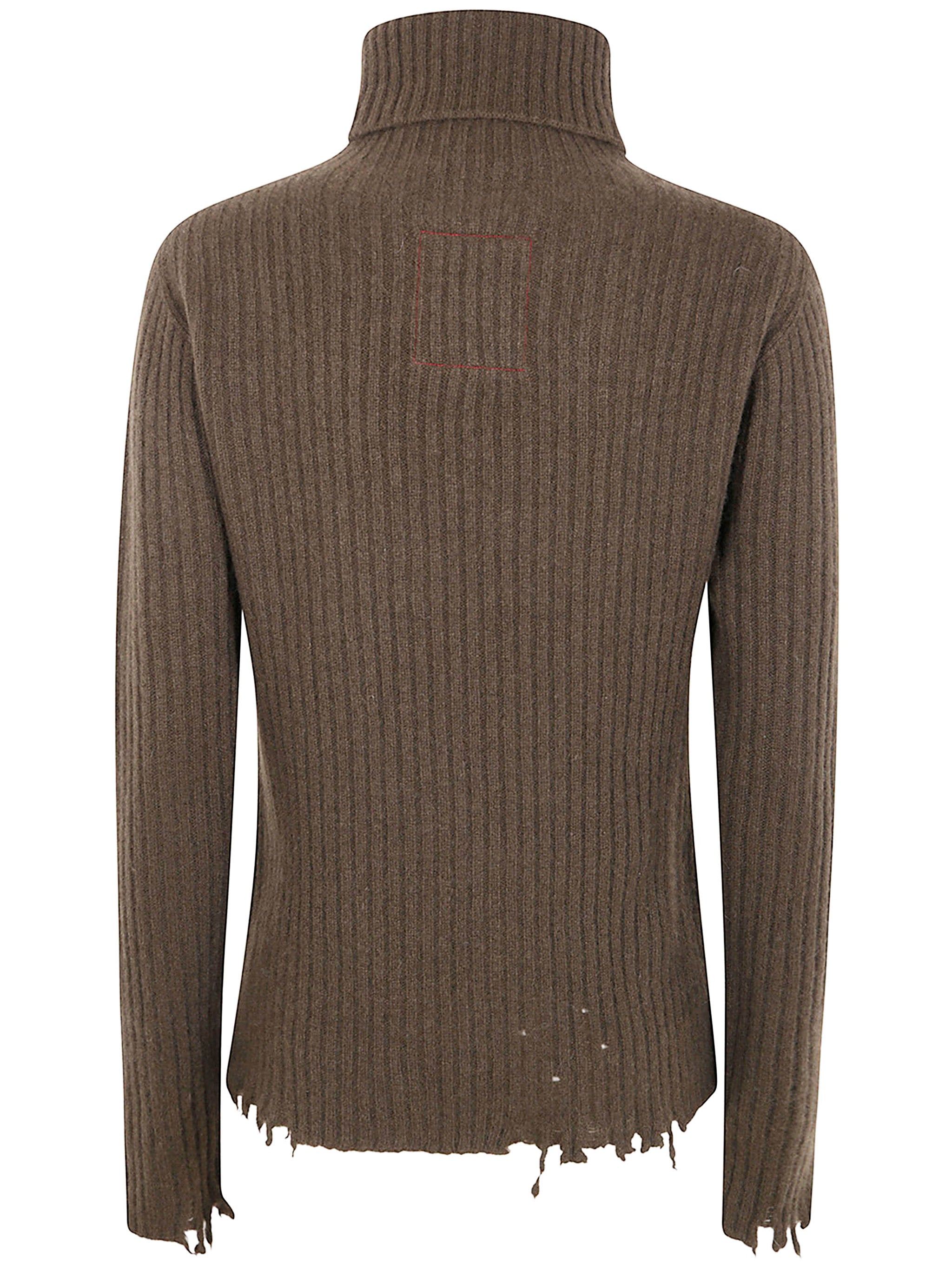 UMA WANG High Neck Rib Knit Top