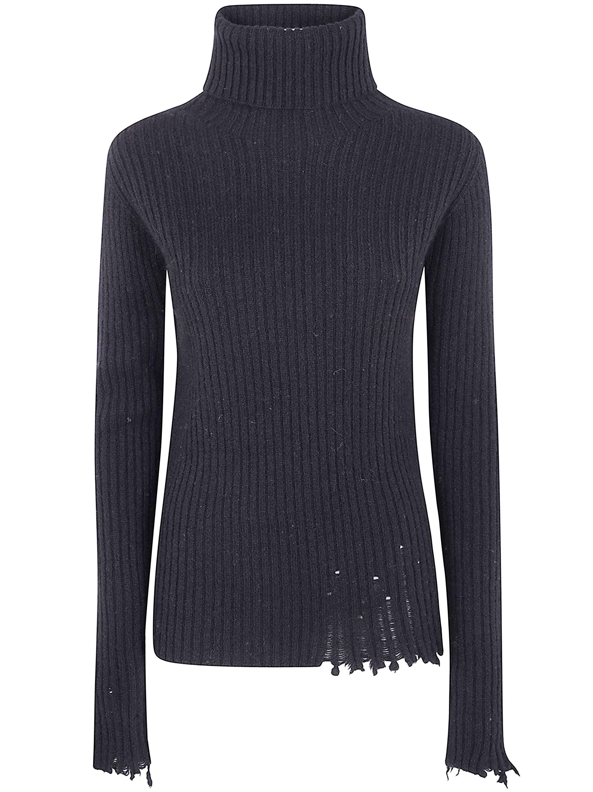 UMA WANG High Neck Rib Top