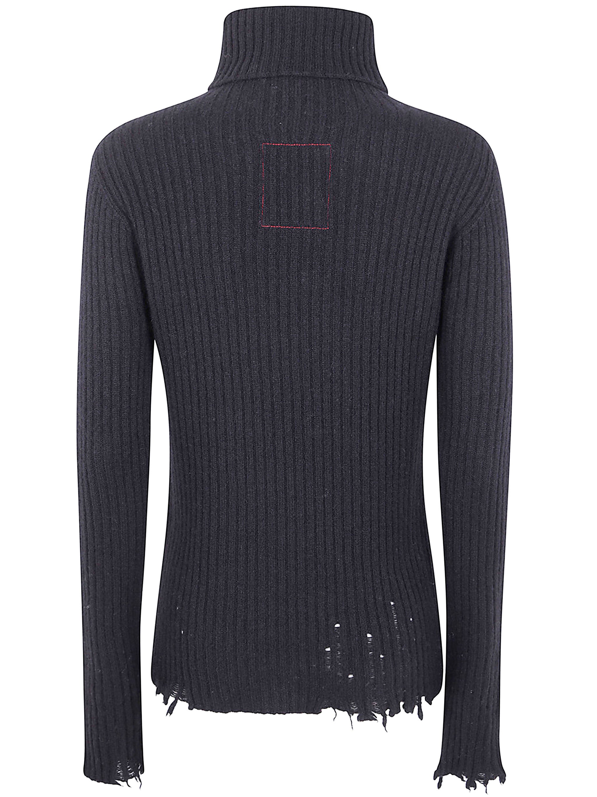 UMA WANG High Neck Rib Top