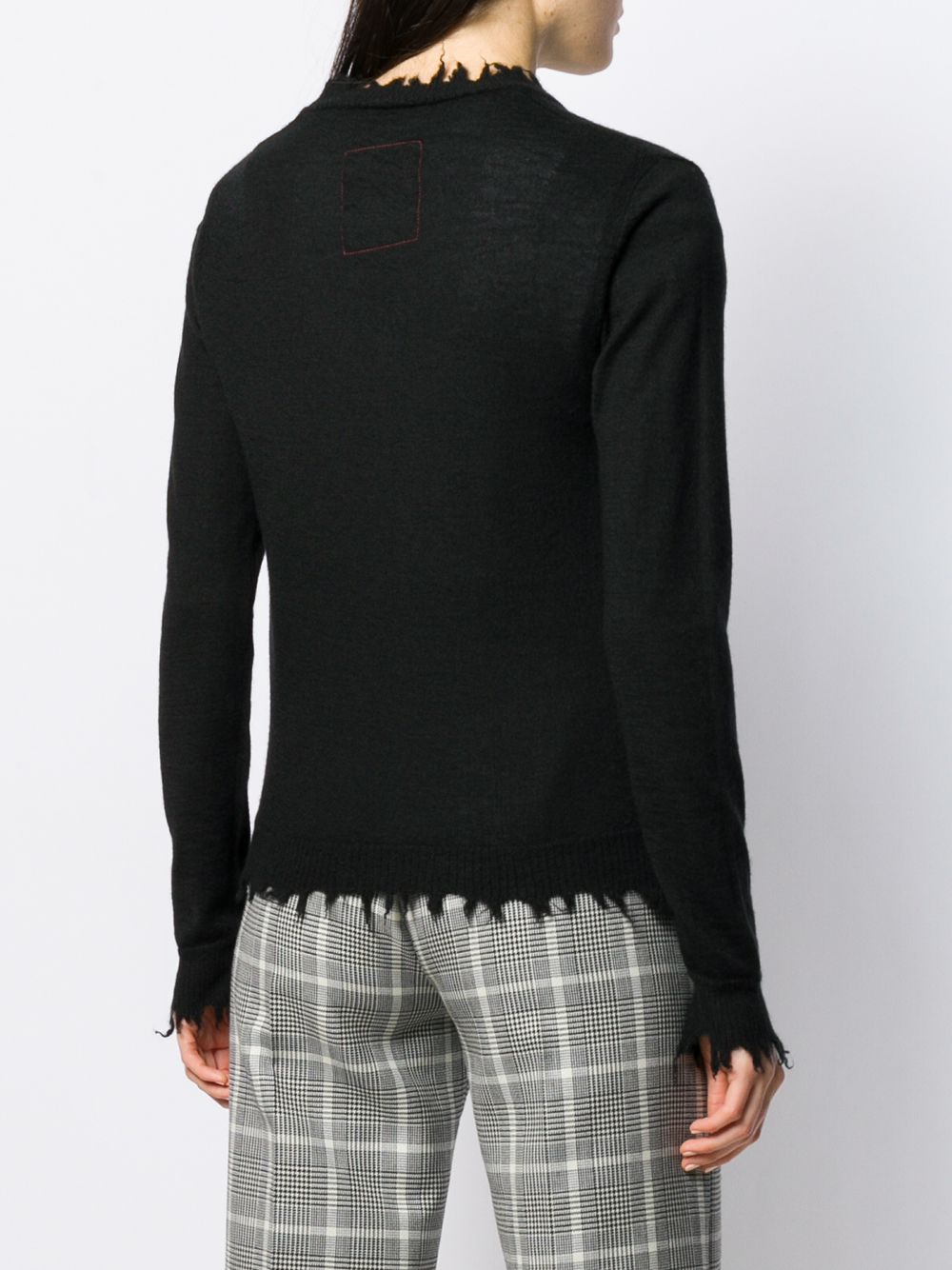 UMA WANG Cashmere Turtle-Neck Jumper with Distressed Detailing