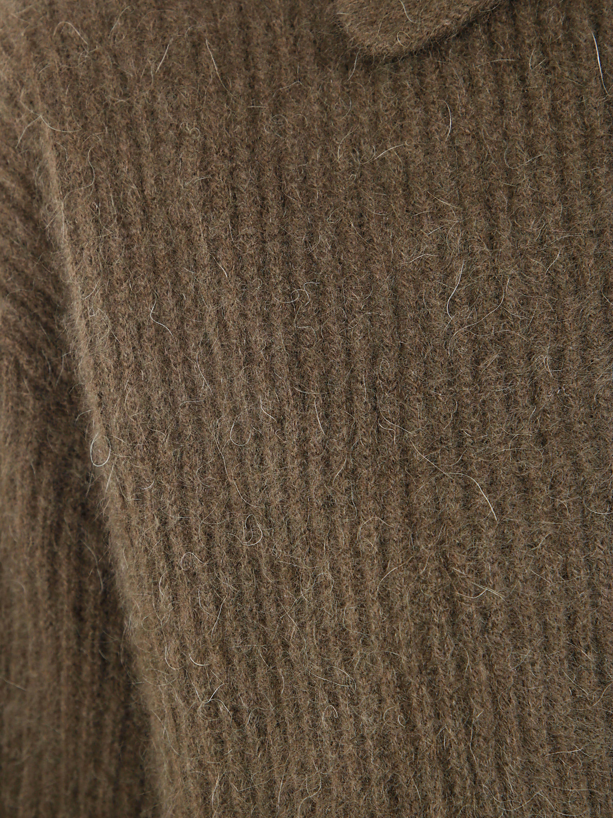 UMA WANG Luxurious Polo Shirt with Raccoon Fur Detail