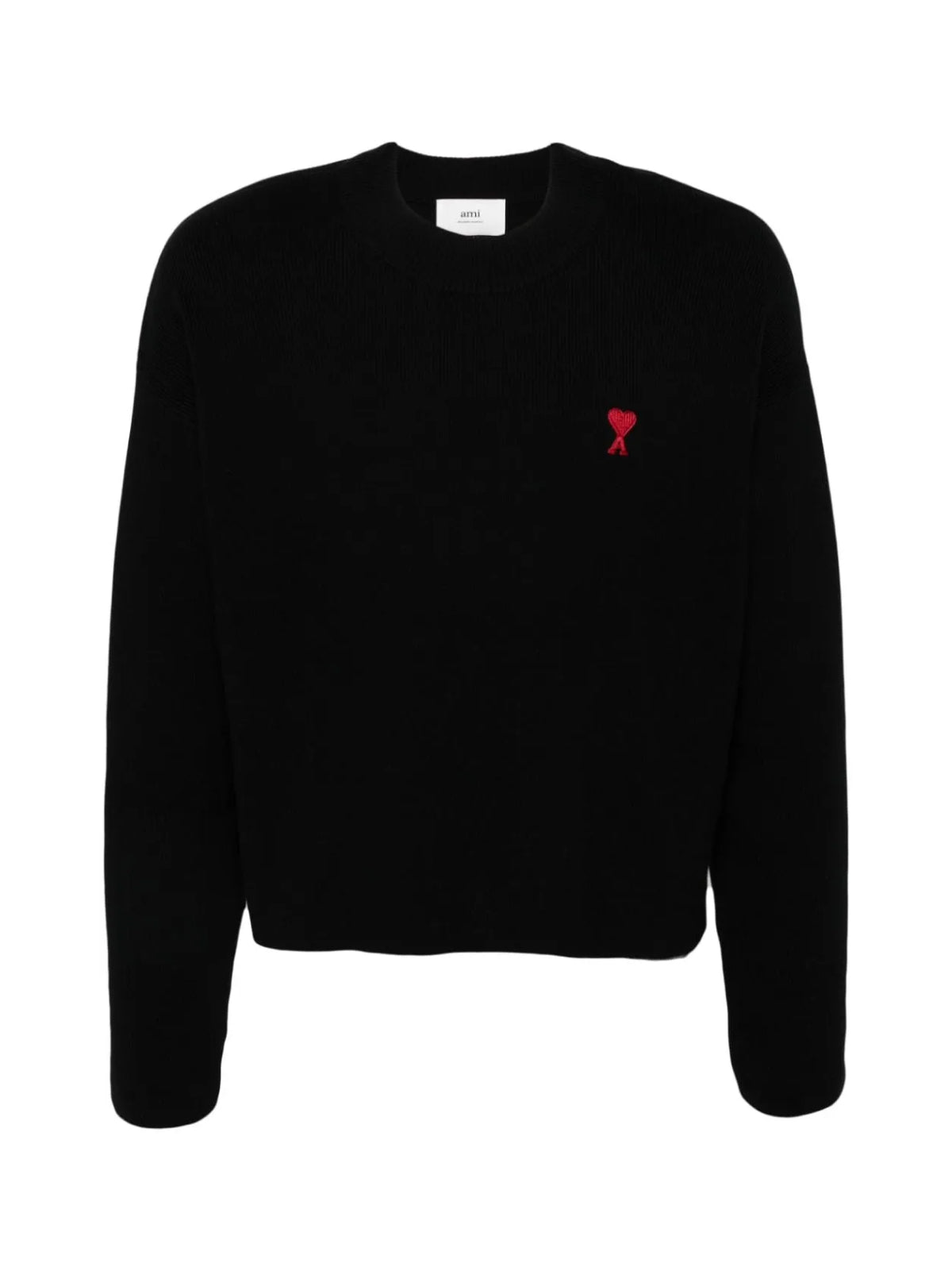 AMI PARIS Heart Logo Long Sleeve Sweater