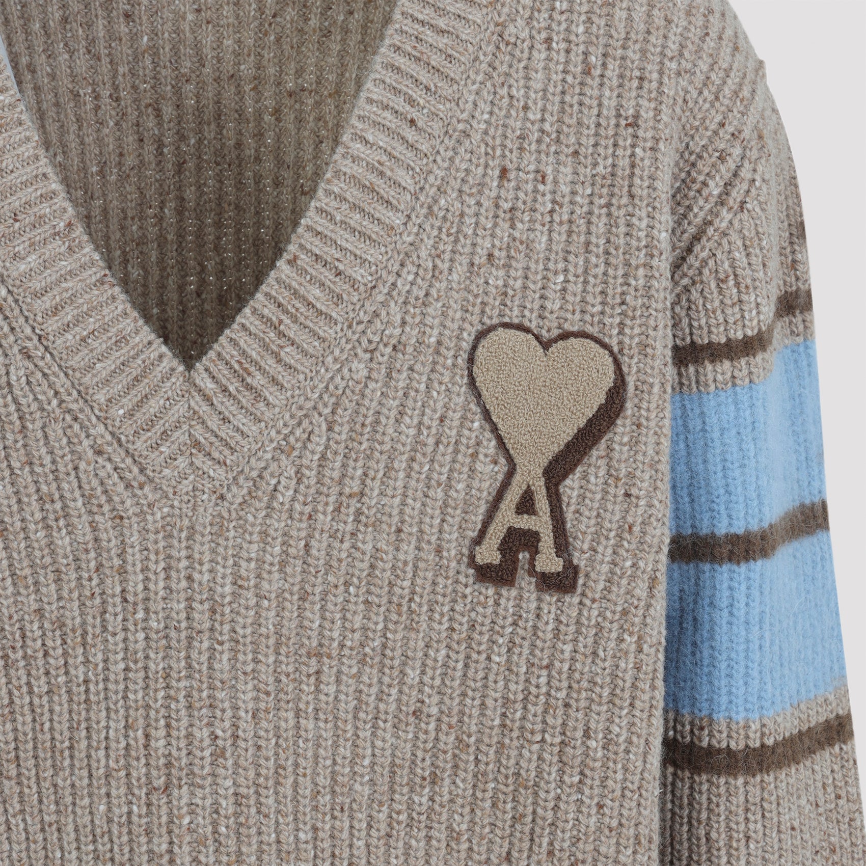 AMI PARIS College-Inspired Wool Sweater for Men