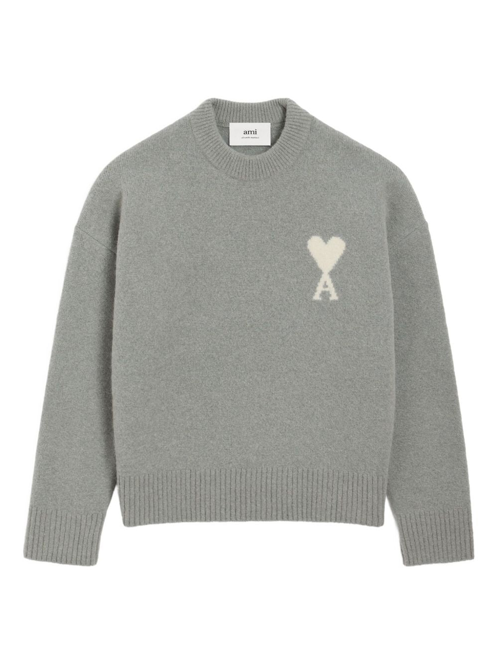 AMI PARIS Wool Jumper with Heart Design for Women - FW25
