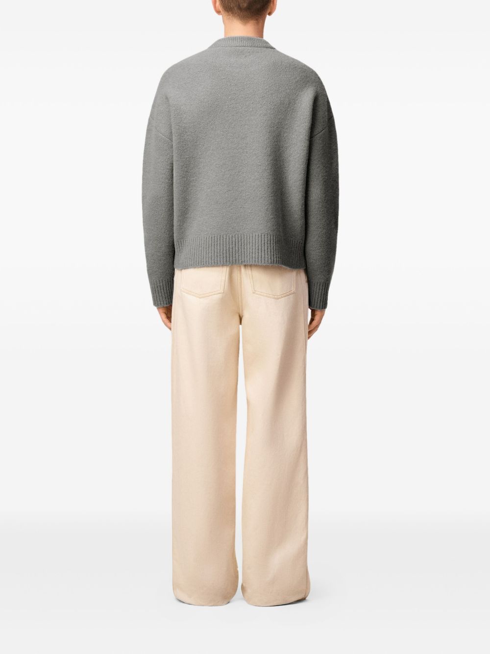 AMI PARIS Crew Neck Wool Sweater for Men - FW25 Collection