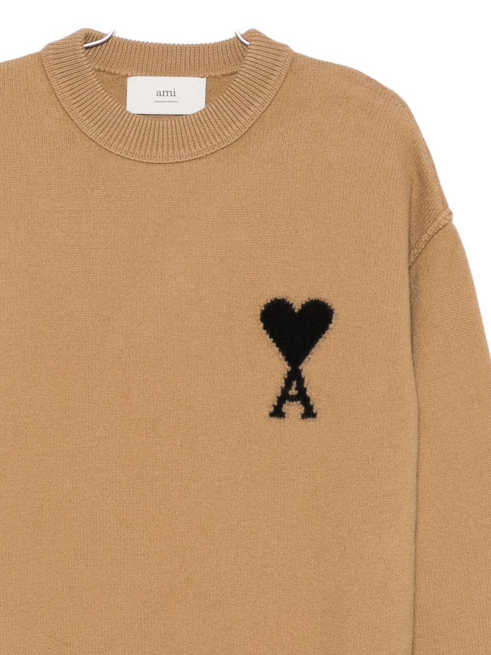 AMI PARIS Heart Logo Wool Sweater - Women's - FW25