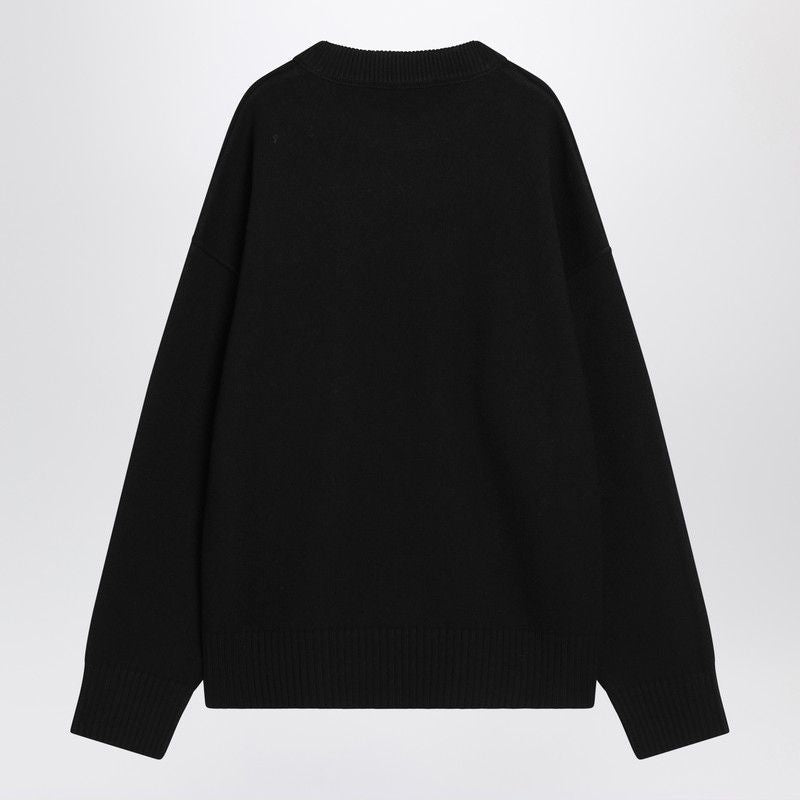 AMI PARIS Classic Crew Neck Wool Sweater with Logo