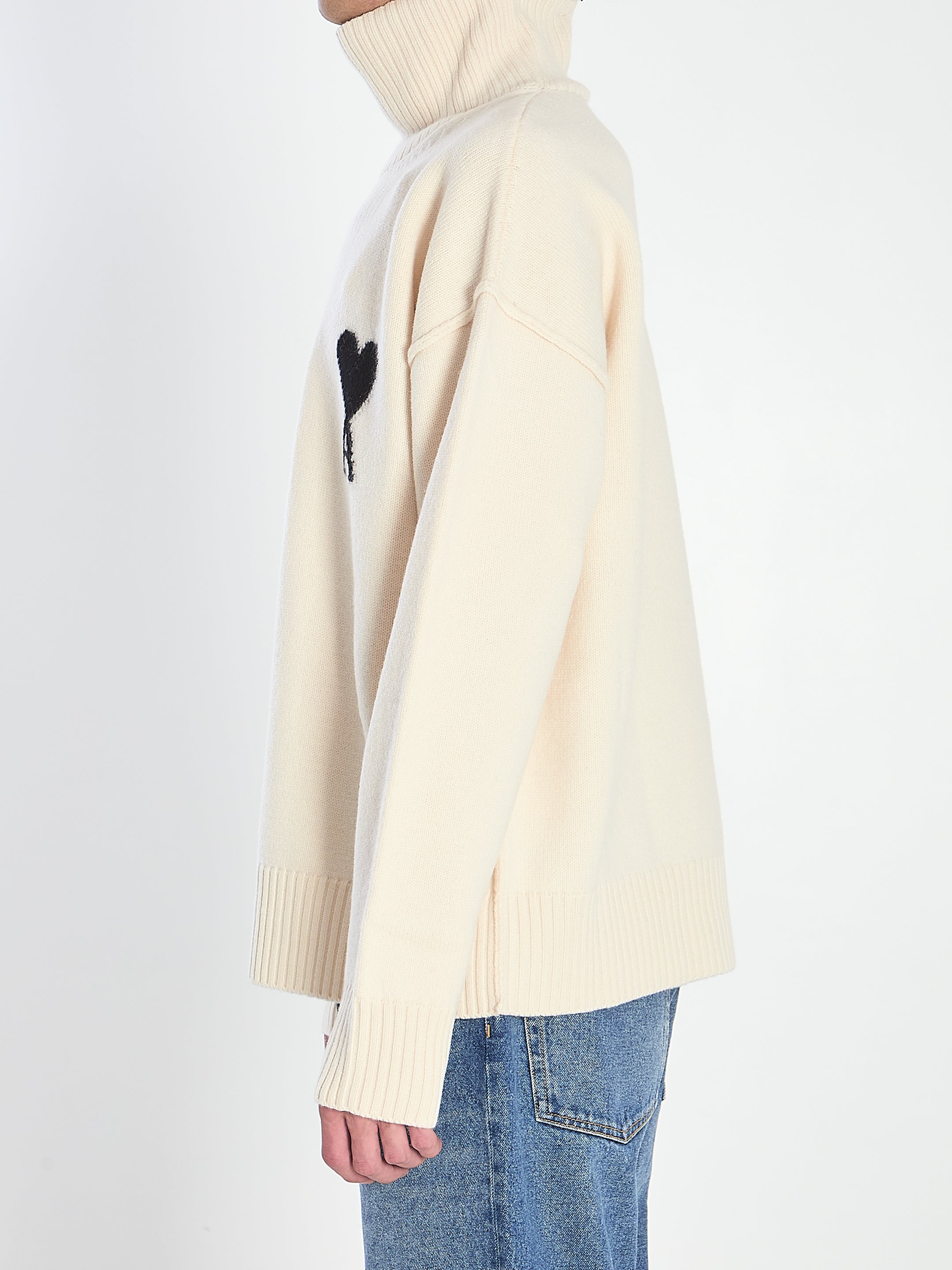 AMI PARIS Oversized Turtleneck Sweater - Size L