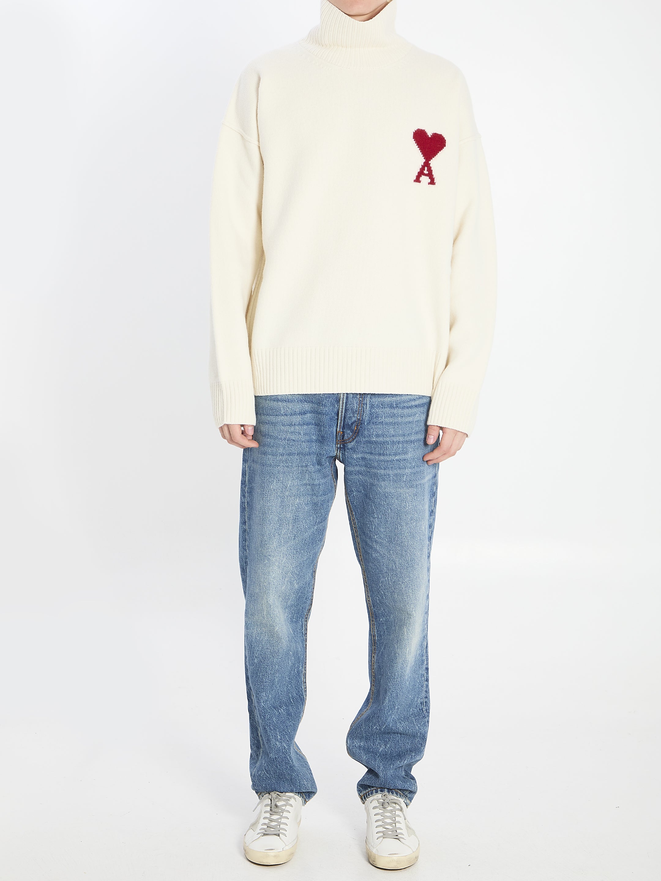 AMI PARIS Men's Funnel Neck Sweater