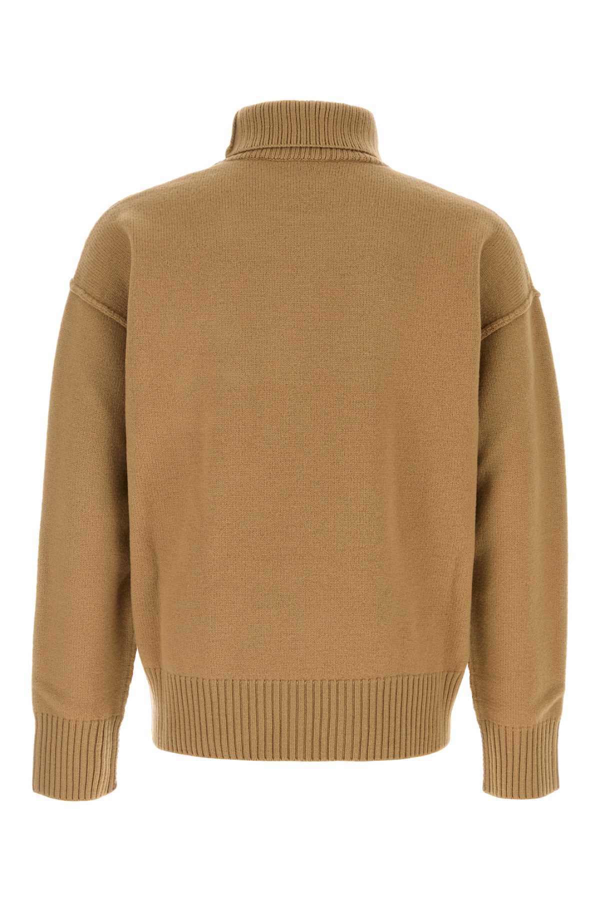 AMI PARIS Chic Knit Sweater with High Neck Detail for Women