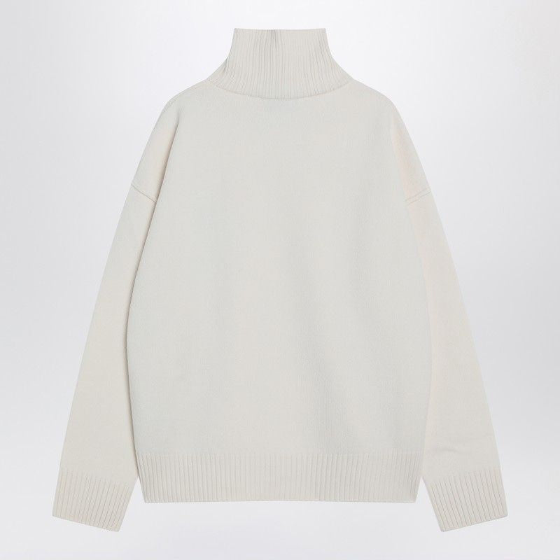 AMI PARIS Turtleneck Sweater with Logo - FW25