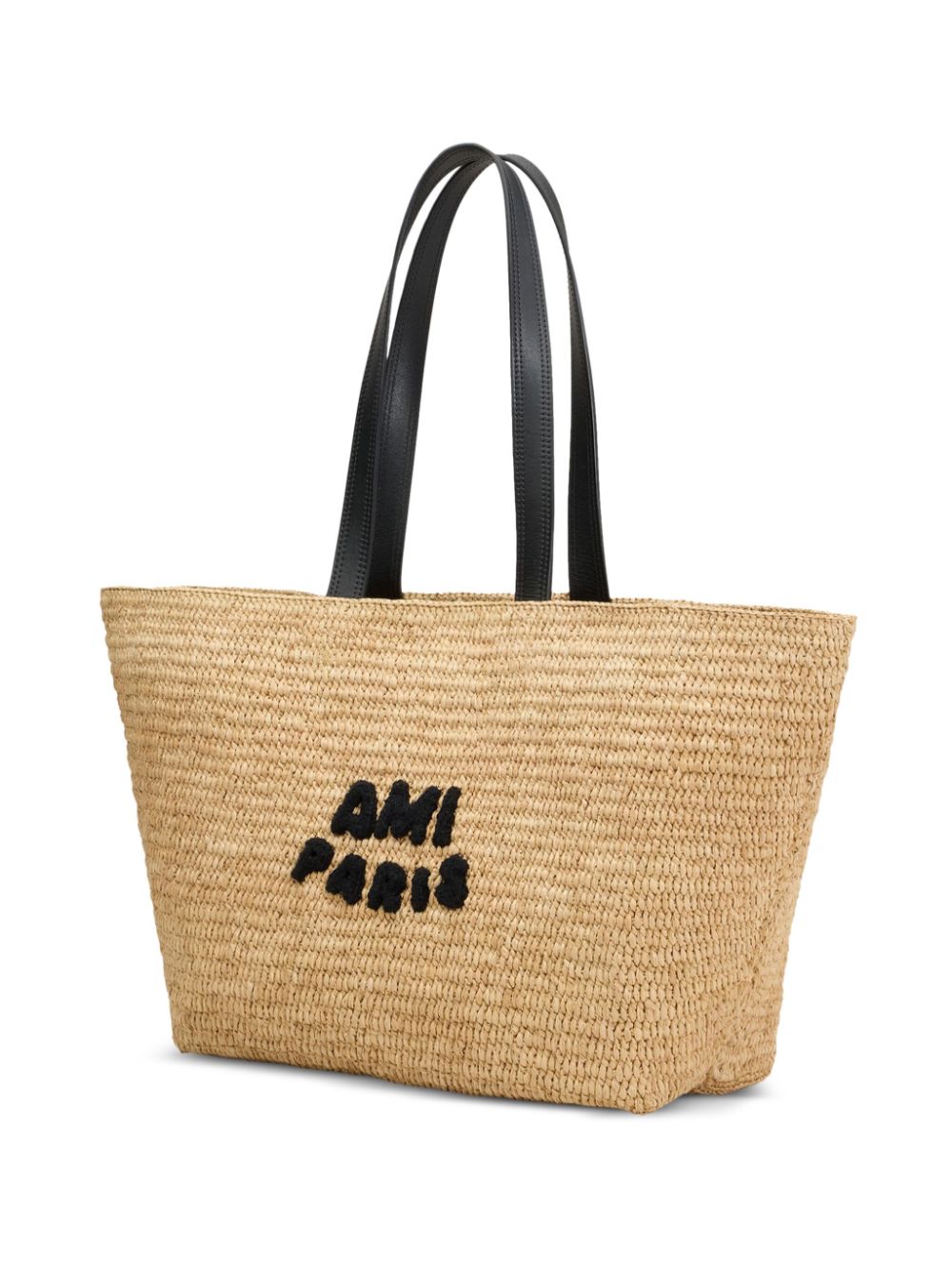 AMI PARIS Raffia Shopping Handbag