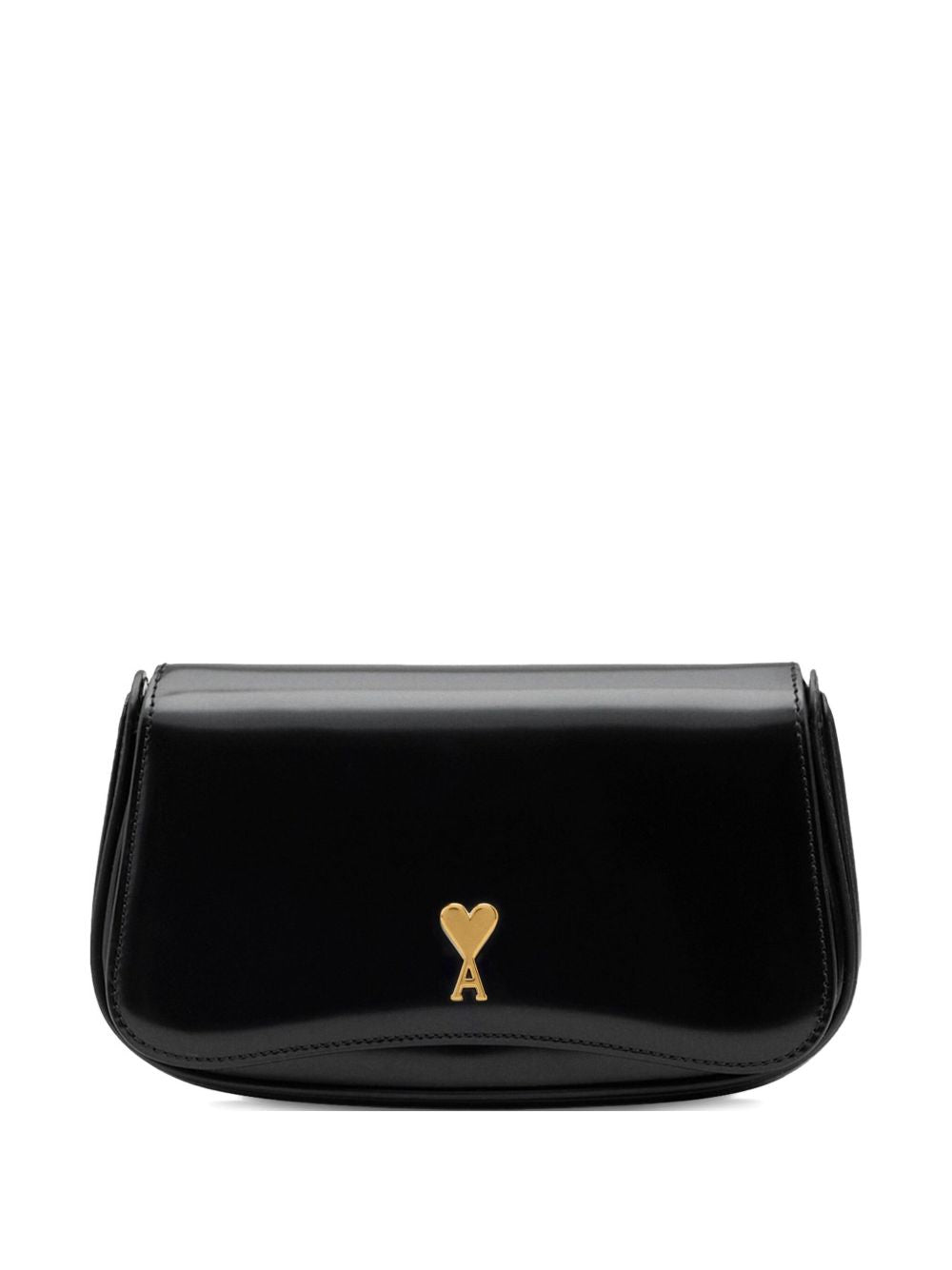 AMI PARIS Mini Leather Handbag with Adjustable Strap