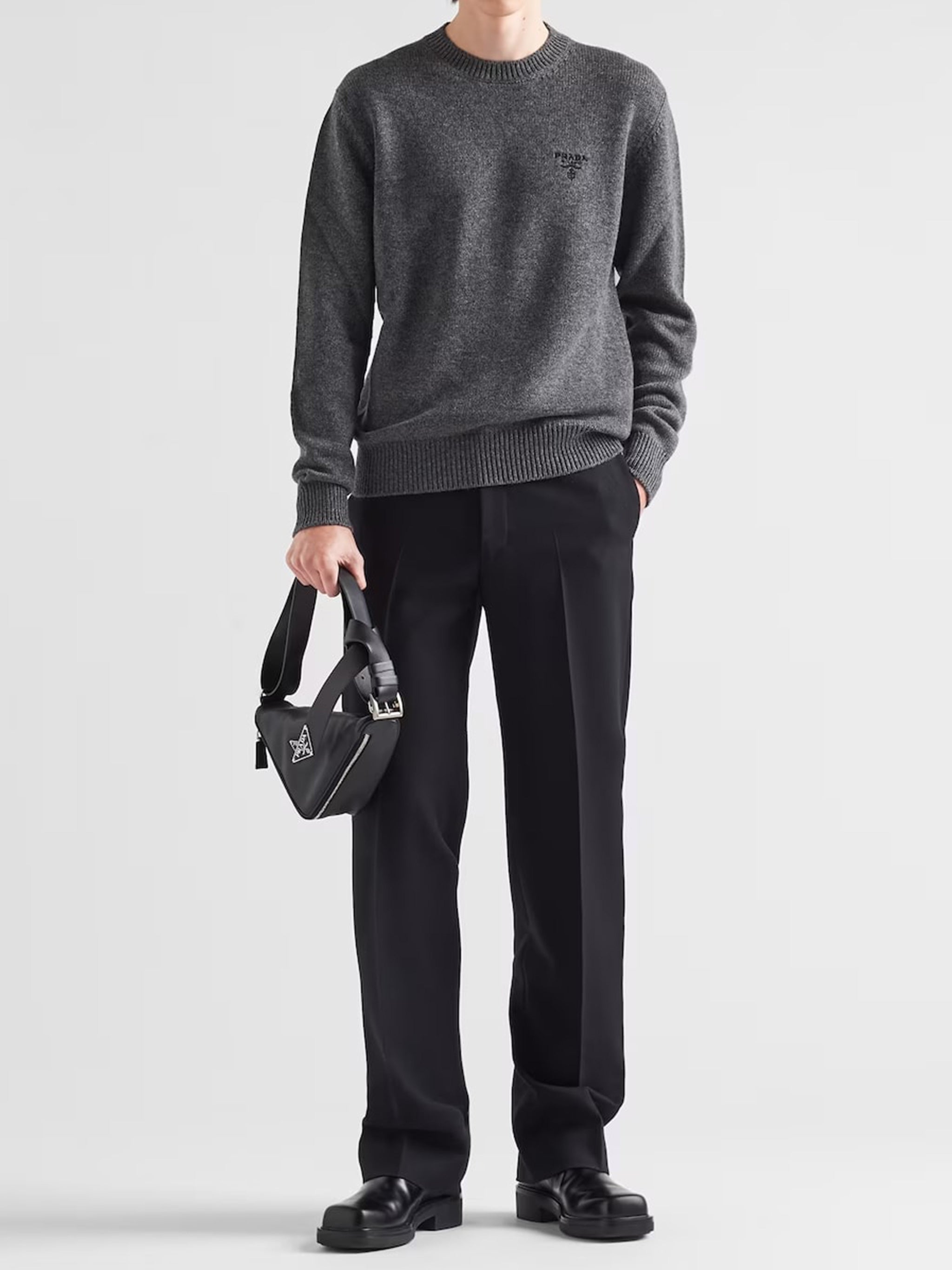 PRADA Elegant Cashmere Sweater for Men - Fall/Winter 2025