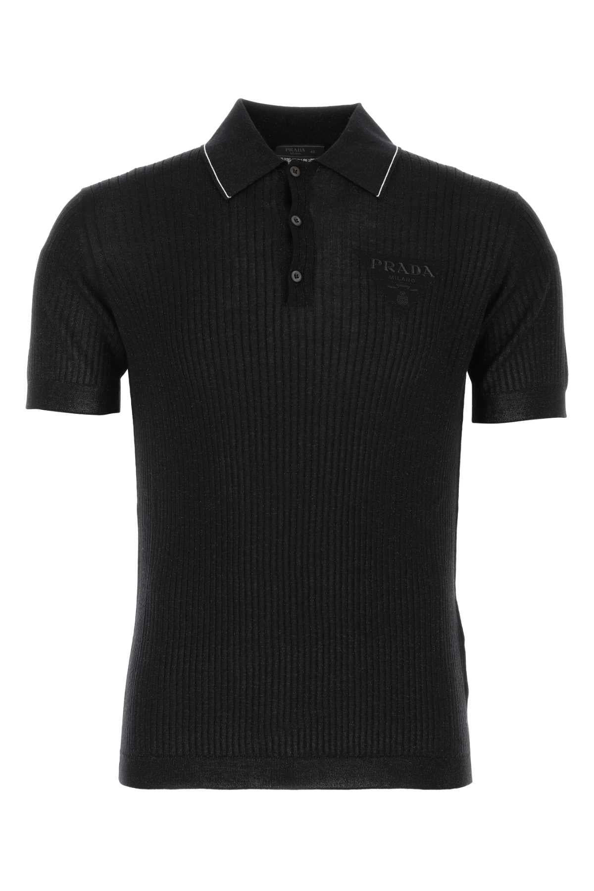 PRADA Wool Blend Polo Shirt for Men - SS25