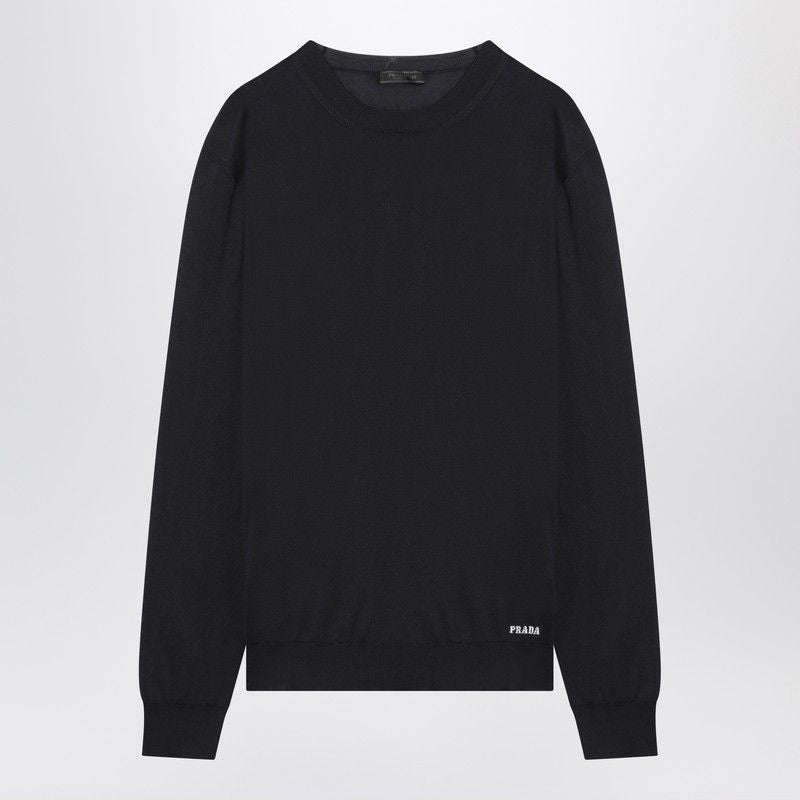 PRADA Recycled Silk Crewneck Jumper for Men