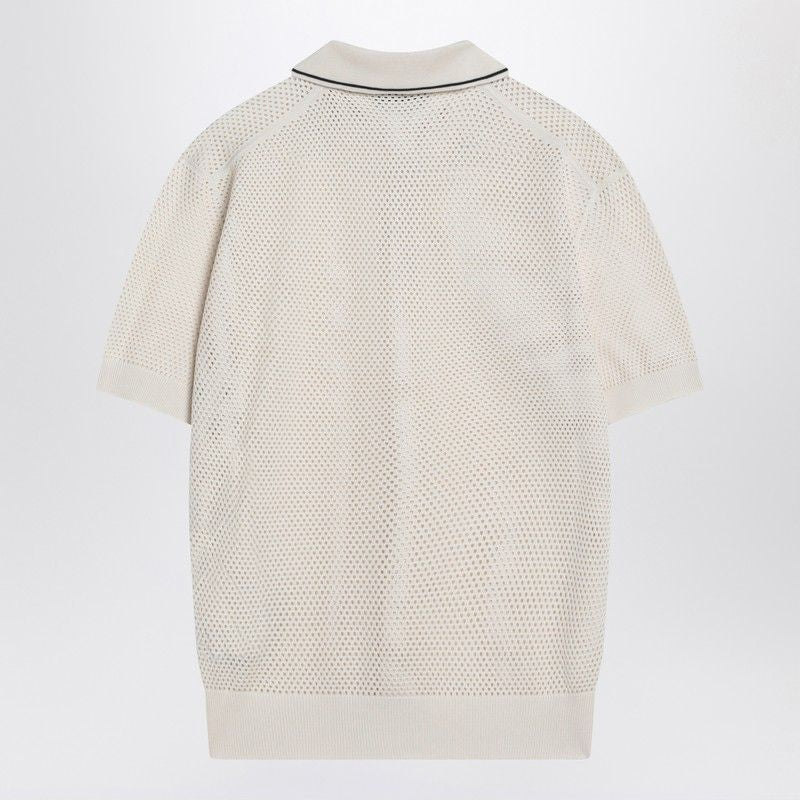 PRADA Openwork Polo in Cotton and Silk