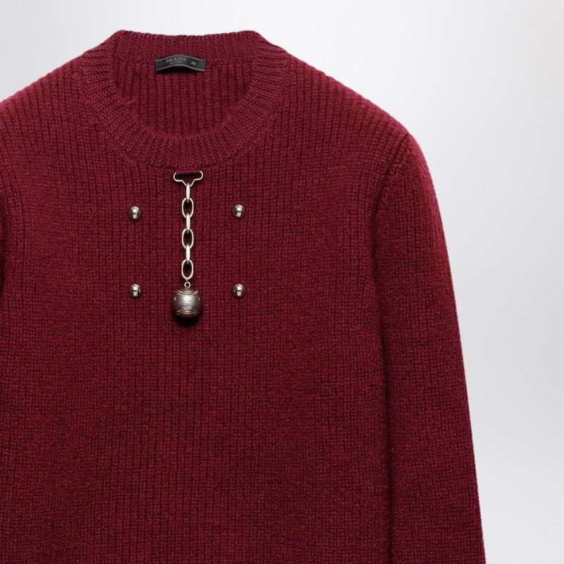 PRADA Wool Sweater with Pendant for Men