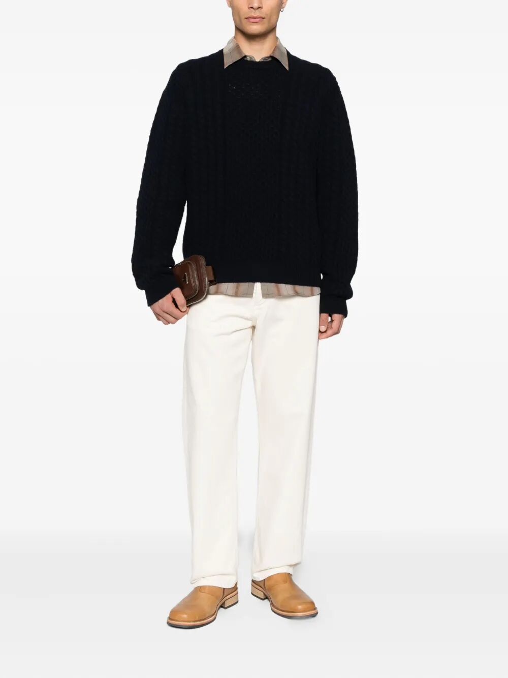 PRADA Cable-Knit Wool Sweater for Men